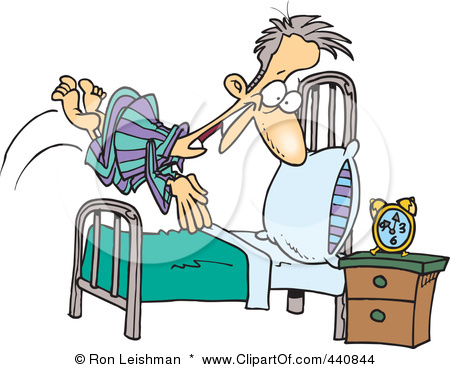 ... Royalty-Free-RF-Clip-Art-Illustration-Of-A-Cartoon-Man-Diving-Into-Bed